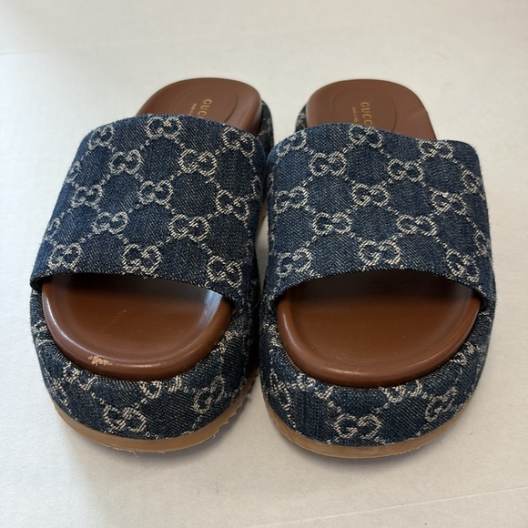 GG Monogram Angelina Platform 55mm Slide Sandals - Picture 3 of 6